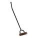 A black and brown Choice stainless steel bristle grill brush with a black stick.