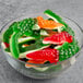 A bowl of Vidal Gummy Crocodile candy.