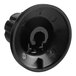 A black plastic Hatco control knob with a hole in it.