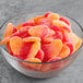 A bowl of Vidal Gummy Peach Hearts.