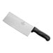 A Victorinox Chinese cleaver with a black handle.