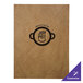 A brown customizable menu cover with the word "Harley" and a logo on it.