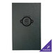 A green menu cover with a logo on it that says "Joy Pot" in black.