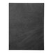A black customizable menu cover with a leather surface.