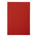 A red rectangular menu cover with a white border and clear plastic insert.
