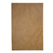 A brown rectangular menu cover with a close-up of a brown surface.