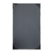 A white rectangular menu cover with black edges and corners.