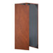 A brown rectangular menu cover with black corners and a grey Harley logo.