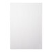A white rectangular menu cover with black border.