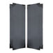 A white rectangular menu cover with black corners and a black stripe.