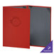 A red H. Risch, Inc. menu cover with a silver logo.