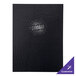 A black leather H. Risch, Inc. menu cover with a white logo.