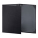 A black rectangular H. Risch, Inc. menu cover with black edges.