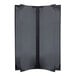 A black rectangular menu cover with a black stripe.