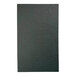 A black leather rectangle menu cover.