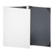 A white H. Risch, Inc. menu cover with black corners.