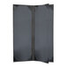 A grey rectangular menu cover with a black border and corners.