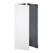 A white rectangular menu cover with black corners.