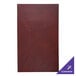 A red leather H. Risch, Inc. menu cover with white text.