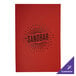 A red H. Risch, Inc. menu cover with black text.