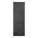 A black rectangular menu cover with a white background.