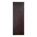 A brown rectangular leather menu cover with customizable inserts.