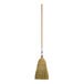 A Light-Duty Authentic Amish-Made Corn Broom with a long wooden handle.