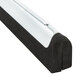 The Unger 18" Double Foam Straight Floor Squeegee with a stainless steel frame with black and silver metal parts.