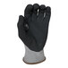 A black Armor Guys work glove with gray and white trim and a white cuff.