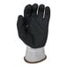 A pair of black and gray Armor Guys Kyorene work gloves with black and gray palms.
