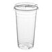 A clear plastic Choice cold cup with a strawless sip lid.