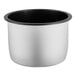 An Avantco non-stick pot for a rice warmer with a black and white rim.