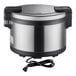 An Avantco stainless steel electric rice warmer with a cord attached.