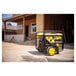 A yellow and black Champion Power Equipment portable generator.