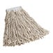 A Lavex natural cotton cut-end mop head with white yarn.