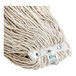 A close-up of a Choice Natural Cotton Cut-End Mop Head.