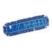 A blue Lavex dry dust mop head with a looped end and a cord.