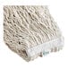 A close-up of a Choice natural cotton mop head with white strings.