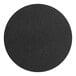 A black circle on a white background.