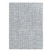 A grey and white rectangle area rug with a cloudy pattern.