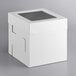 A white Enjay Flexbox cake box with a window.
