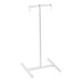 A white metal Asept countertop stand with a pole and square base.