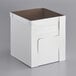 A white Enjay Flexbox cake box with a lid open.