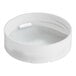 A white plastic 63/485 dual-flapper spice lid with 7 holes.