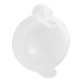 A white plastic dome lid for a pouch condiment dispenser.