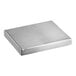 A silver stainless steel square Regency beer drip tray on a white background.