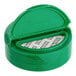 A green 53/485 dual-flapper spice lid with induction liner.