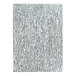 A white rectangular area rug with a grey grid pattern.