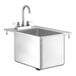 A Regency stainless steel drop-in sink with a faucet.