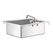 A Regency stainless steel sink with a faucet.